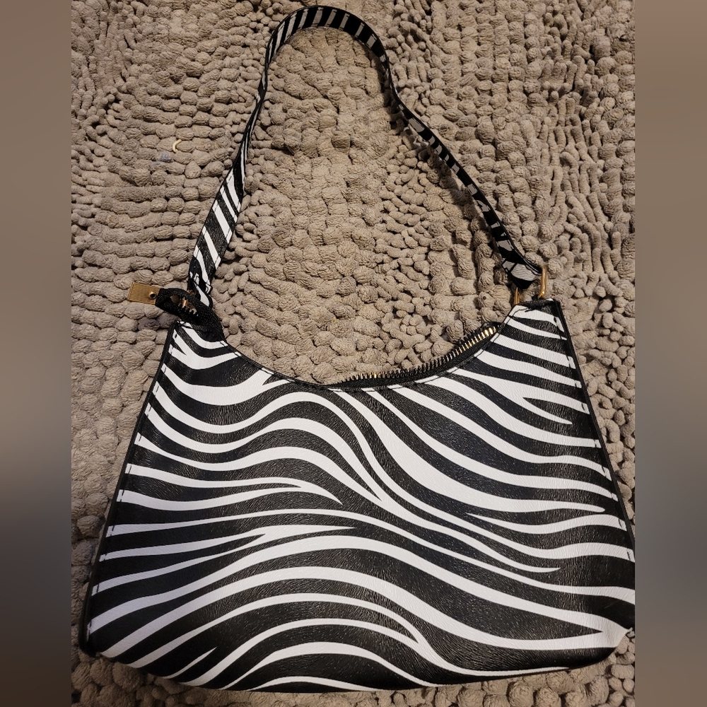 Zebra print handbag